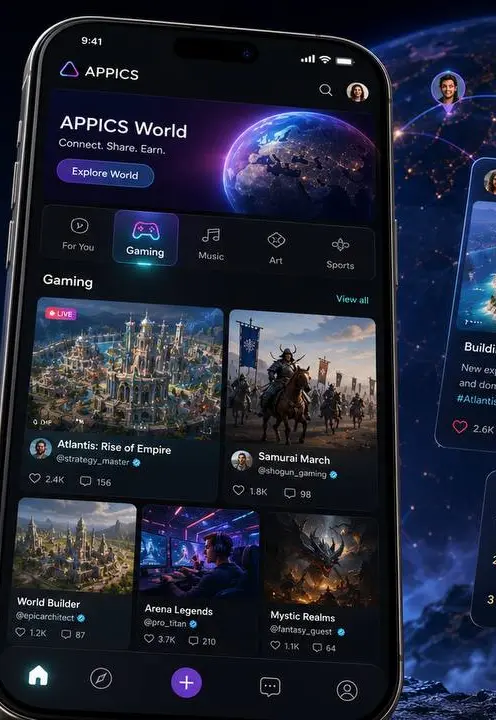 APPICS App mit Gaming-Feed