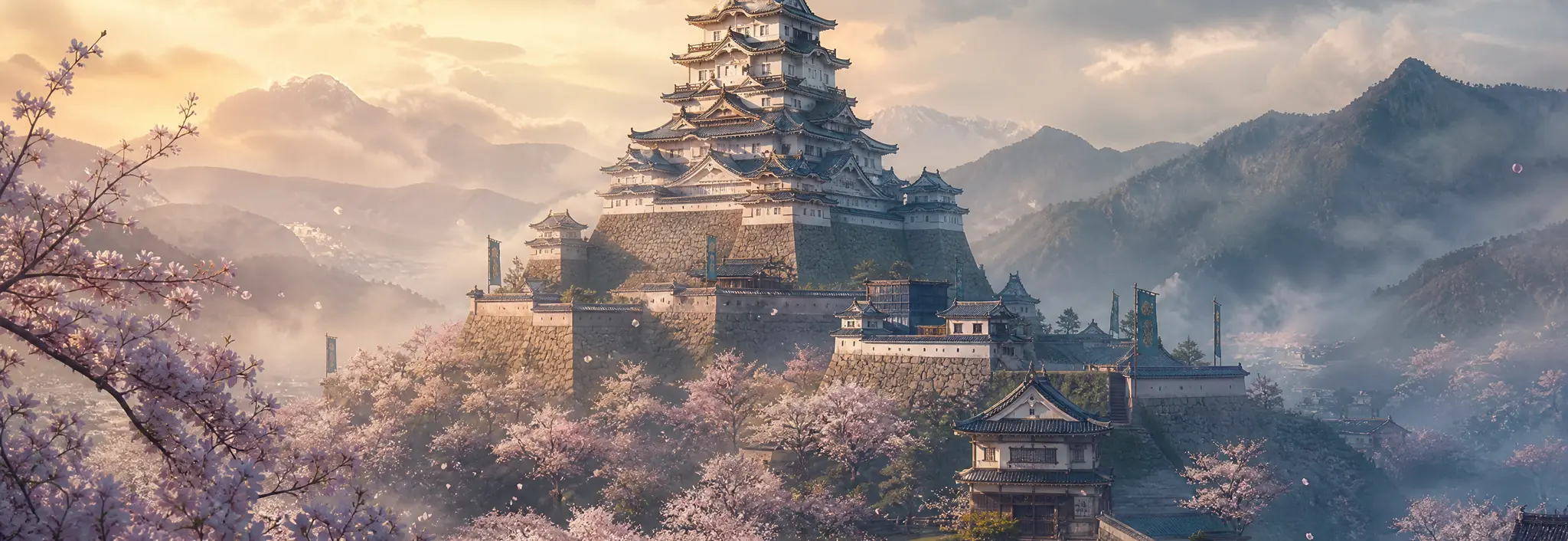 Japanisches Schogunat — Festung im Kirschblütental
