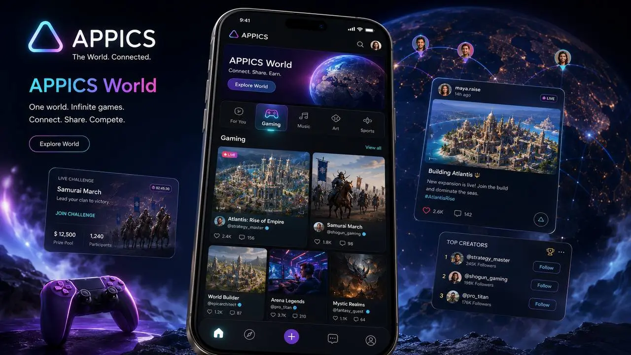APPICS World — die App: Gaming-Feed, Live-Challenges und Top-Creators